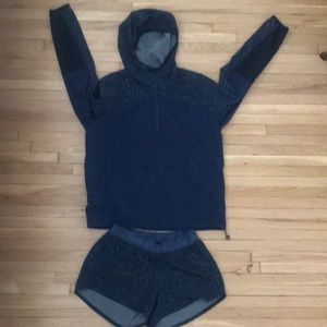 Outdoor Voices running shorts and top